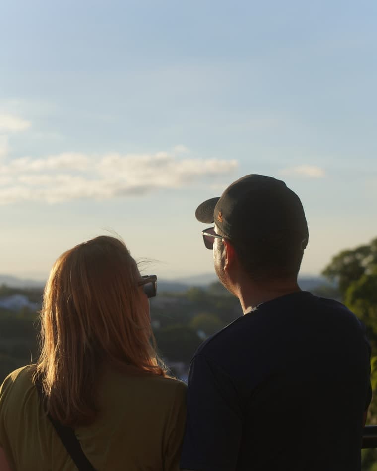 A couple enjoying a view together