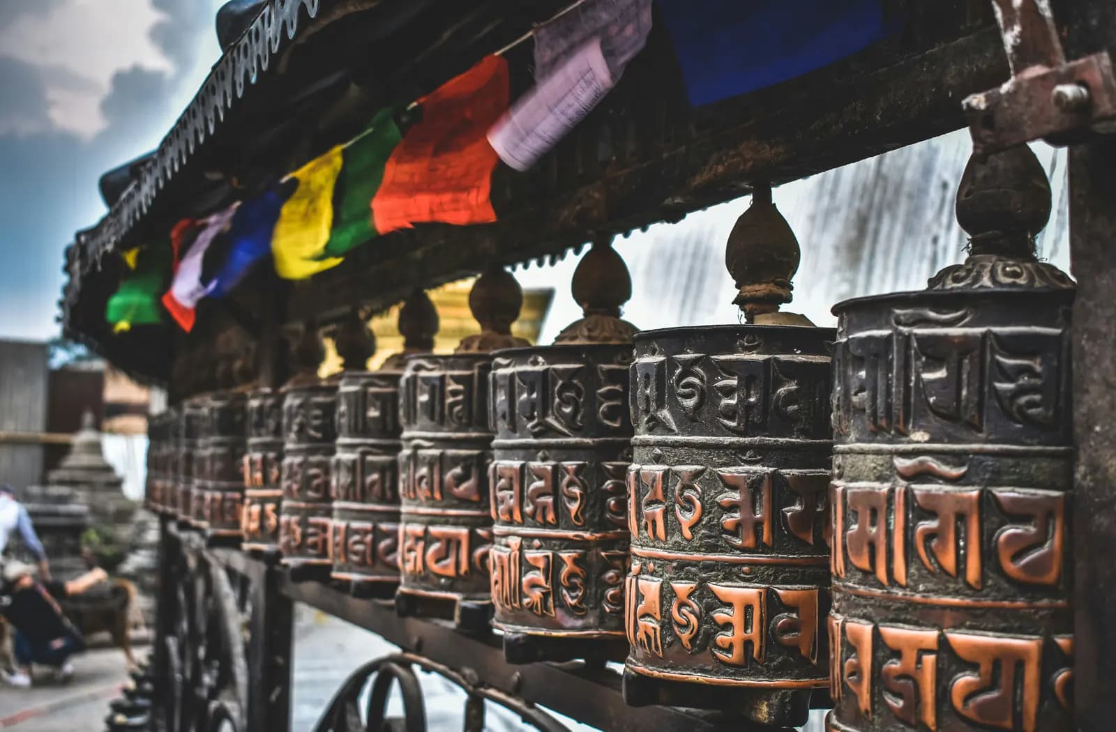 Prayer wheels in Nepal